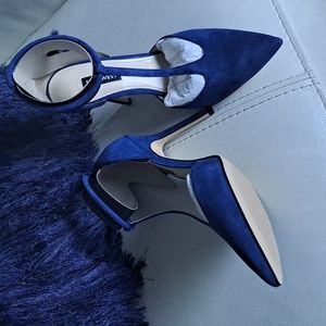 Ninewest Blue Suede Heels